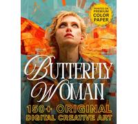 Butterfly Woman: Original Digital Creative Art: 150+ breathtaking AI-generated artworks celebrating the eternal dance between feminine grace and butterfly metamorphosis | Premium color ink & Paper