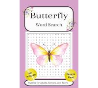 Butterfly Word Search Puzzle Book: Word Searches with Easy to Read Print about Butterfly, Insect, Nature, and More | 6x9 inches, 110 pages | 50+ Puzzles…Gift for Vacations, Holidays, and Free Time