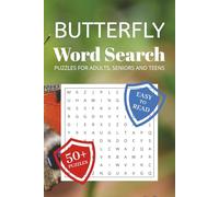 Butterfly Word Search Puzzle Book: Word Searches with Easy to Read Print about Moths, Butterflies and More | 6x9 inches, 110 pages | 50+ Puzzles ... Gift for Vacations, Holidays and Free Times