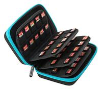 Butterfox 80 Switch Game Case per Nintendo Switch, Switch Game Card Storage Holder o SD Memory Card Case - Nero/Turchese