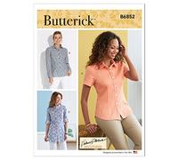 BUTTERICK B6852F5 Camicie abbottonate da donna con colletto, maniche e orlo Variazioni Palmer/Pletsch F5 (16-18-20-22-24)