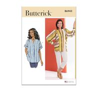 BUTTERICK B6943Y5 - Maglia da donna a maniche corte o lunghe, taglie dalla 50 alla 50