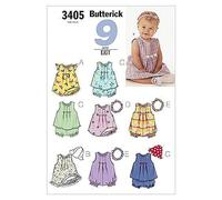 BUTTERICK, Cartamodelli per Abiti Bebè, 8 Varianti