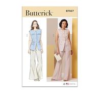 BUTTERICK Cartamodello B7027K5 per gilet e pantaloni da donna K5 (8-10-12-14-16)