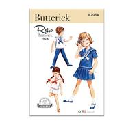 Butterick Cartamodello B7054CKK per bambini, gonna, camicetta, pantaloni, pantaloncini e Dickey CKK (5-6-7-8)
