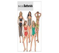 Butterick, Cartamodello per Costume da Bagno e Pareo Donna, 44-50