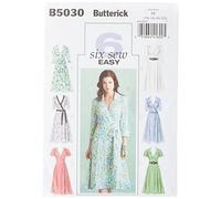 Butterick Modelli B5030 Dimensione FF 16-18-20-22 Misses Dress/Cinghia e Sash, Confezione da 1, Bianco
