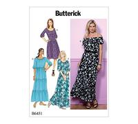 Butterick Pattern 6451 Y, Vestito da Donna, Taglie XSm-Med, Tessuto, Multicolore, 17.00 x 0.5 x 22.00 cm