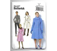 Butterick Pattern 6497 F5, Giacca e Cappotto da Donna, Taglie 46-54, Tessuto, Multicolore, 17.00 x 0.5 x 22.00 cm