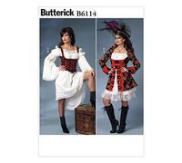 Butterick Patterns 6114 E5 - Cartamodello per Costume da Pirata da Donna, Taglie Varie: 46-54 (Lingua Inglese)