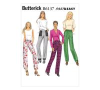 Butterick Patterns 6137 - Cartamodello per Pantaloni da Donna, Taglie Varie: 46-54 (Lingua Inglese)