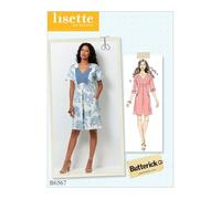 Butterick Patterns 6567 A5 Taglie 6-14 Vestito da Donna, Carta, Multicolore, 17 x 0,5 x 22 cm
