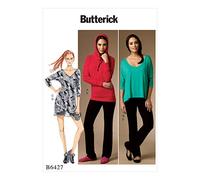 Butterick Patterns Butterick Modello 6427 ZZ, cartamodello per Top, Abito e Pantaloni, Taglie LRG-XXL, Multicolore