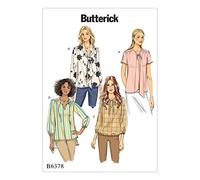 Butterick Patterns Butterick Pattern 6378 A5 - Cartamodello per Top e Tunica, Multicolore, Taglie 6 - 14