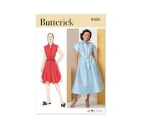 BUTTERICK Sewing Pattern B7021U5 - Cartamodello per abito da donna con cintura, maniche e lunghezze variabili U5 (16-18-20-22-24)