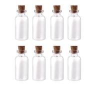 Butterme 30 Stück Mini Glasflasche mit kleine Glasflaschen Korkenflaschen Tops 50mm 2" 10ml(50mm*22mm) Mini Fläschchen Nachricht Charms Gläser Hochzeitsgeschenke …