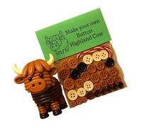 Button Art Set Costruisci la tua decorazione a forma di animale, include corda e set di animali colorati