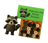 Button Art Set Costruisci la tua decorazione a forma di animale, include corda e set di animali colorati