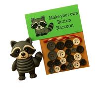 Button Art Set Costruisci la tua decorazione a forma di animale, include corda e set di artigianato colorato con animali
