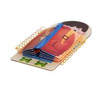 Button Board - Tavola Educativa Competenze Di Base,Giocattolo Legno Portatile per Abilità Motorie Bambini 3+ Casa Scuola Asilo Viaggio Auto