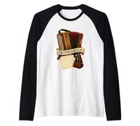 Button Box Calm Fisarmonica Diatonica Musica Folk Maglia con Maniche Raglan