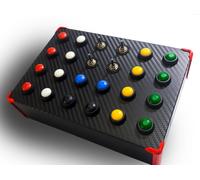 Button Box Flight Game Simulator Control Panel 20 Pulsanti 4 Levette Sim Racing