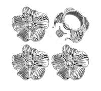 Button Covers - Concealment Clips Intended Blouse Styling | Four Piece Decorative Fastener Accessories Featuring Discreet Hold Design Elegant Appearance Enhancement Suitable Office Meetings Romantic