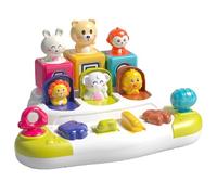 Button Toy For Kids, Color Sorting Animal Pop Ups Box, Interactive Sensory Playset, Educational Fine Motor Skill Toy, Colorful Activity Box For Babies Boys And Girls, Abs Material