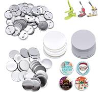Buttons fai da te, set da 100 pezzi, spilli fai da te, design un distintivo, set di bottoni con spillo, per artigianato e attività artigianali (58 mm/2,25 pollici)