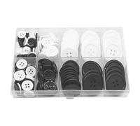 Buttons Round For Clothes, Assorted Buttons For Sewing, 4 Holes Round Resin Buttons, Mixed Round Buttons Set, Black White Resin Buttons, Craft Buttons Assorted, Sewing Buttons With Box, Resin Buttons