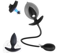 Buttplug anale gonfiabile in silicone con valvola magnetica - Plug anale regolabile con pompa manuale, anal toy dilatatore flessibile per uomini e donne