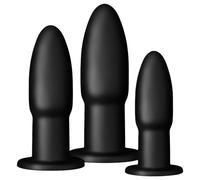 BUTTR - set plug anale - allenamento anale - silicone nero