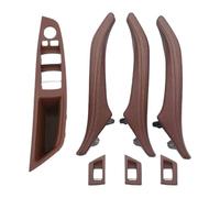 BUTUFYTR Maniglia interna Per Serie 5 F10 F11 520 523 525 528 2010-2017 7 Pezzi LHD Interruttore Alzacristallo Interno Bracciolo Maniglia Copertura Gruppo(Red Brown,A)