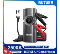 Buture 4 In 1150PSI Pompa Compressore D'aria Salto di Avviamento 20000mAh Power Bank 2500A Dispositivo di Avviamento 15V Digitale Gonfiatore di Pneumatici