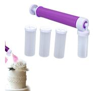 Butyeak Decorazione Pompa Aerografo, Aerografo Manuale, Pompa per Aerografo per Torte, Aerografo Manuale per Torte, Pompa Aerografo per Decorazioni di Torte, con 4 Fiale Trasparenti, Viola