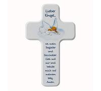 Butzon & Bercker - Croce per bambini 'Caro angelo', in legno, 18 x 11 cm
