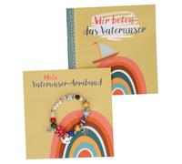 Butzon & Bercker Set regalo con braccialetto del mio Padre Nostro, incluso libro di accompagnamento illustrato a colori con dichiarazioni, set cristiano per pregare e comprendere, regalo religioso per