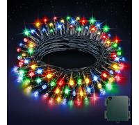 Buudala Luci Albero Di Natale a Batteria, 5M 50 LED Stringa Luci Impermeabile con Scatola Batteria Verde Scuro - 8 Modalità, Timer, RGB per Interni/Esterni, Festa, Giardino, Natale