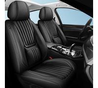 Buuoo Coprisedili per auto universali per VW Touareg I (tipo 7L) 2002 2003 2004 2005 2006 2007 2008 2009 2010 Set completo di protezione in pelle nappa cuscino copre