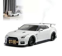 buusace Supercar Sveglia con display a LED e suono, design auto sportive, vero rumore del motore e vibrazione, effetto vapore e illuminazione, orologio digitale come decorazione per scrivania e