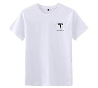 BUVBRJDR Maglietta da Uomo, per Tesla Model X 2021-2016 Morbidezza e Traspirabilit T-Shirt Maniche Corte Estiva Sportivo T-Shirt T-Shirt Semplice,B-M