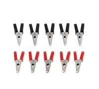 Buwei 10X 34mm Clip a Coccodrillo Manici isolati Pinze Rosse/Nere Clip di Prova per Cavi
