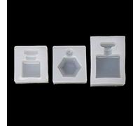 Buwei 3 Pezzi Bottiglia di Profumo in Silicone Resina epossidica Stampo Pendente Stampo Torta al Cioccolato Caramelle