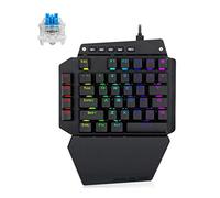 Buwei K700 Tastiera da Gioco Meccanica con Una Mano RGB Retroilluminazione a LED Interruttore Outemu Full Key Macro Definisce 44 Tasti LOL/Wow / dota2 / PUBG/CF