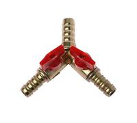 Buwei Raccordo valvola a sfera con chiusura a 3 vie a forma di Y con portagomma da 3/8 "per gas acqua olio