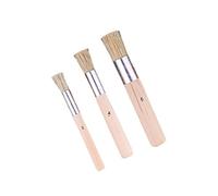 Buwei Set di pennelli Legno per Stencil 3Pcs Pennelli per setole Naturali