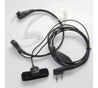 Buwico Microfono a gola con microfono acustico nascosto auricolare con dito PTT per radio Kenwood Nexedge HYT Puxing Wouxun a 2 pin
