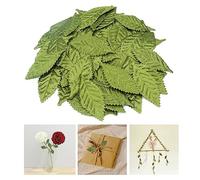 BuxiuGK 100 Pezzi Foglie Artificiali di Seta di Foglie Verdi 6 x 3cm Artificiali Foglie Verdi Singole per Mestiere Fai da Te Festa di Nozze Decorazione per Feste, Matrimoni, Giardini