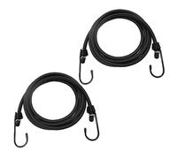 BuxiuGK 2 Pezzi 2m Cavi Elastici con Ganci,8 mm Tenditori per bagagli con ganci Corde Elastiche Robuste per Fissaggio Bagagli Trasporto Giardinaggio Trasloco,Nero
