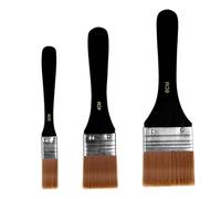 BuxiuGK 3 Pezzi Pennello di verniciatura,Sezioni Larghezza 20mm, 40mm e 60mm, con manico in legno per Muri, Pareti, Cancelli, Ringhiere, Legno